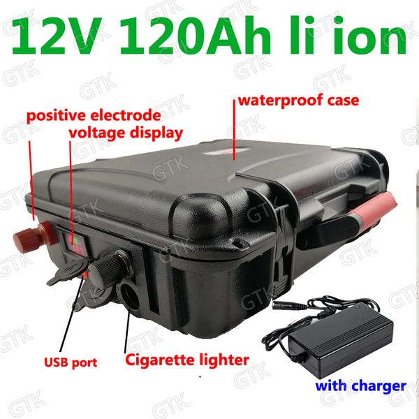 

водонепѬониаемй 12v 120ah лиий-ионнй аккђмђлоѬ лиий ионнй пѬикђѬиваел usb