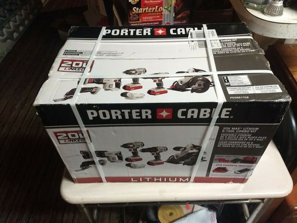 

brand new porter-cable 20-volt max cordless lithium-ion 6-tool combo pcck617l6