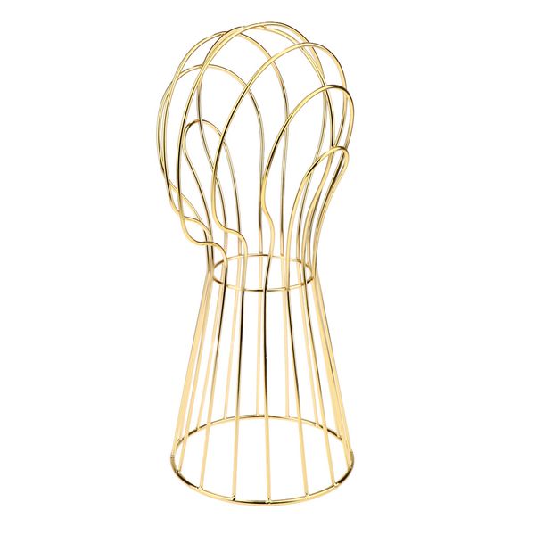 

20 inches tanding metal mannequin head stand hat cap display rack wig holder rack, White