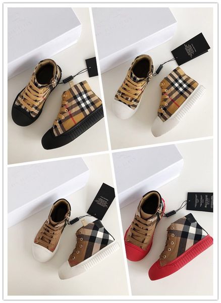 

2019 fa hion kid bbr de igner ca ual neaker boy girl letter pattern children hoe