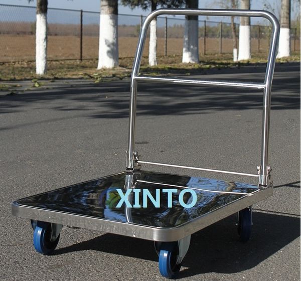 

400-500кг, вагонетка руки нержавеющей стали, сложенный инструмент транспорта нося тележки груза