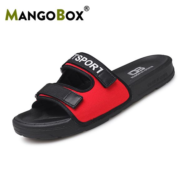 

comfortable fabrics male summer fashion slippers daily casual sandals for men non-slip outsole men luxury leisure slides, Black