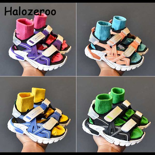 

2020 summer kids beach sandals baby girls black brand shoes boys casual sandals children mesh sport fashion shoes new, Black;red