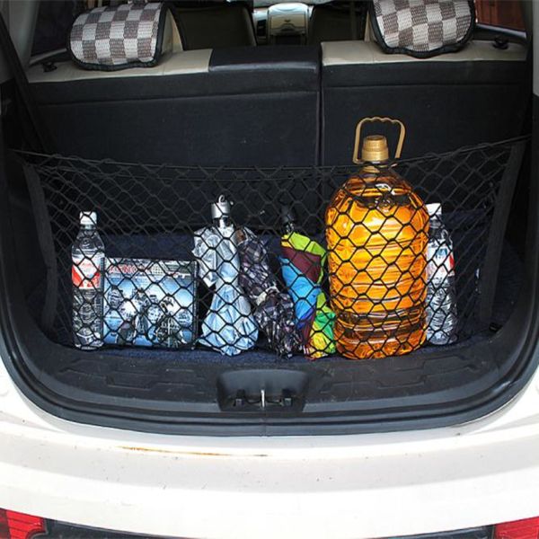 

new arrival flexible nylon car rear cargo trunk storage organizer net envelop apl7