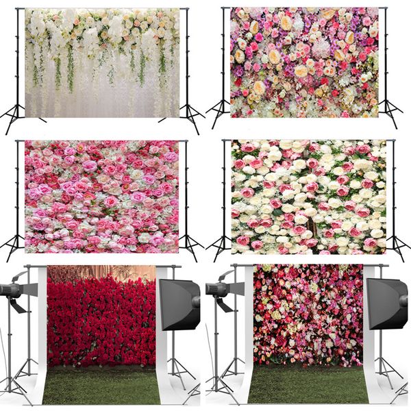

3d artificial flower backdrop cloth wedding take p rose background clothing simulated flowers backdrops decoration new arrival 26hsa l1