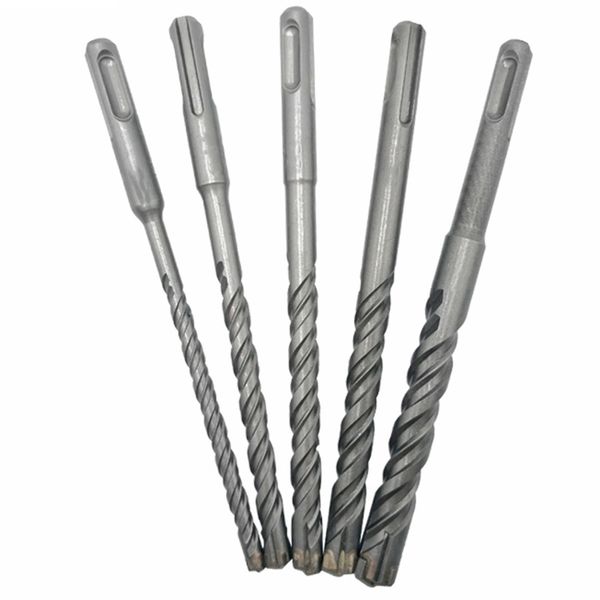 

5pcs electric hammer sds plus drill bit set cross tips 4 cutters 160mm for concrete wall brick block masonry drilling bits