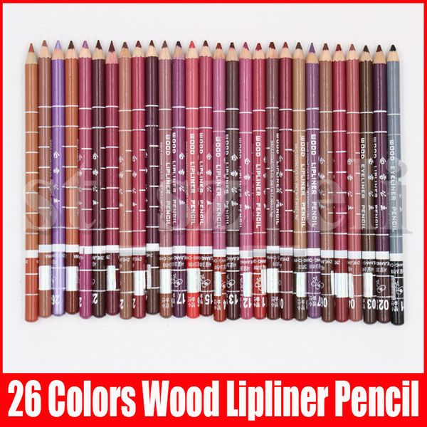 

26 colors waterproof lip liner pencil lipliner contour matte lipstick pen long lasting retro red eye lip pencil
