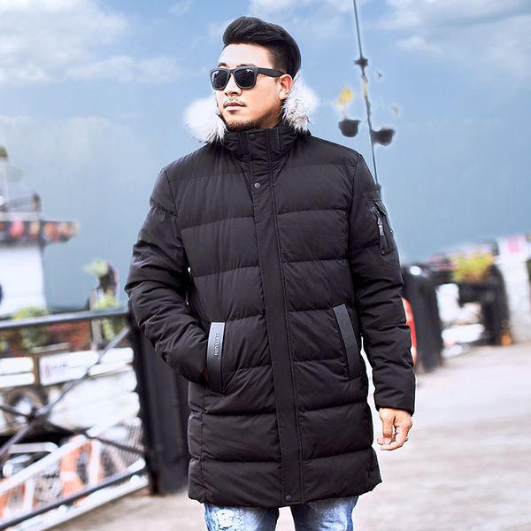 

down & parka coat 6xl 7xl 8xl 9xl 2019 brand keep warm winter jacket men's windbreaker, Tan;black