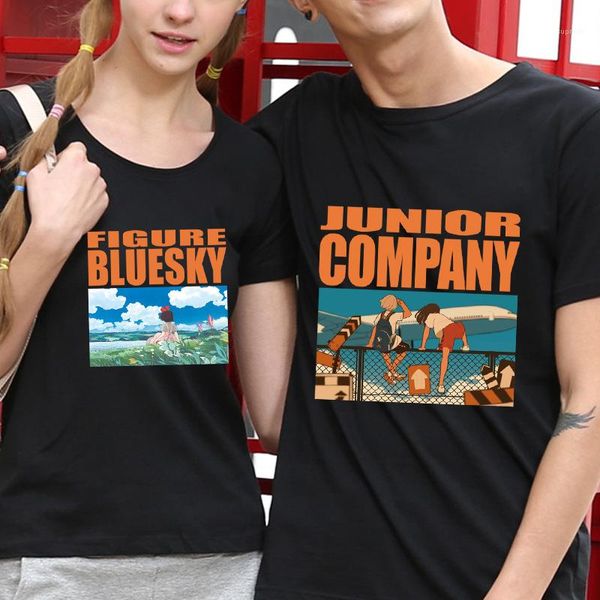 

sleeved tshirt fashion alphabet cartoon pattern round neck casual tees summer couple short, White;black