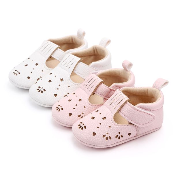 

new hollow princess baby girls infantil shoes first walkers baby moccasins anti-slip hard sole sneakers shoes