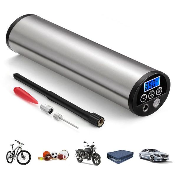 

rechargeable electric bicycle pump car mtb bike inflatable air pump tire tyre 150 psi mini pumps for bicycles with lcd display