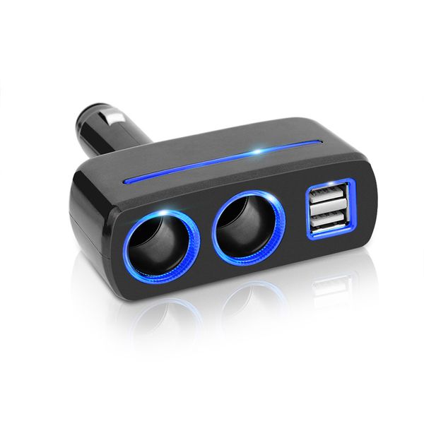 

universal 2 ways car auto cigarette lighter dual usb charger socket power adapter 2.1a / 1.0a 80w splitter charger 12v