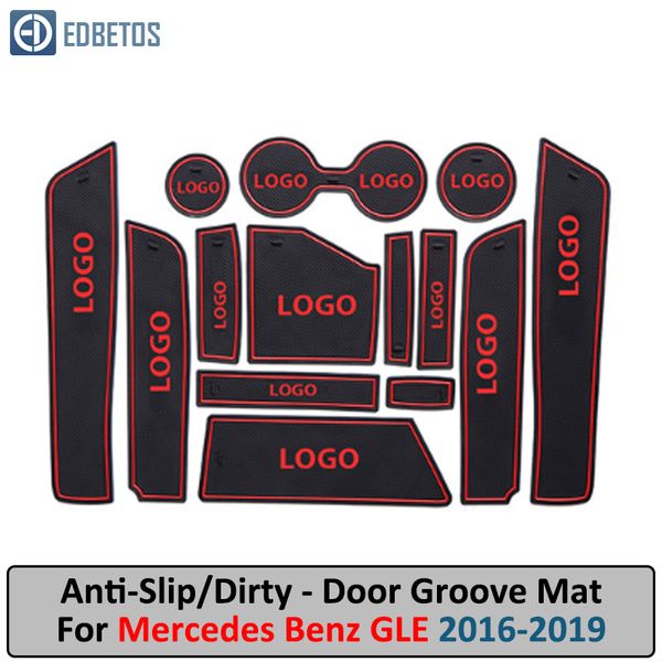 

anti-slip mat for gle w166 2016 2017 2018 2019 gate slot anti-dirty door groove mat car interiors gel pad