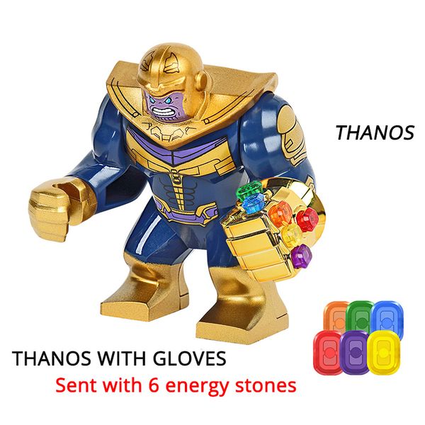 Thanos Energy Stones 장갑 빌딩 블록 복수 자 3 새로운 인피니티 전쟁 철인 맨 블록 마블 피규어 어린이 장난감 선물