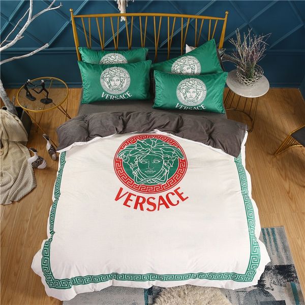 2019 Simple Green Stripe Bedding Sets Print Luxury Goddess Duvet