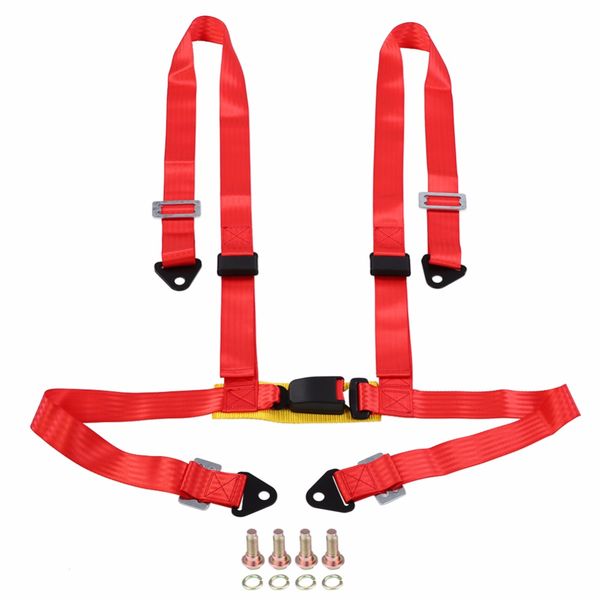 

2inch 4-point racing car seat belt harness with cam lock & adjustable strap racing harness red/blue/black