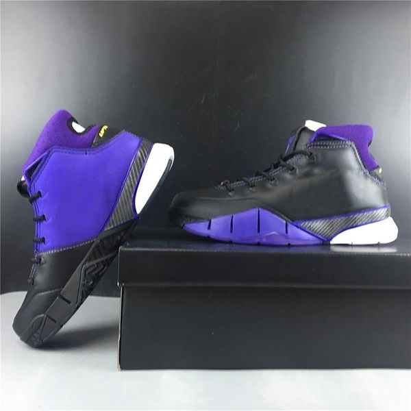 

zoom kobe 1 basketball shoes black purple mens real carbon fiber upper leather athletic sport sneaker size 7-13