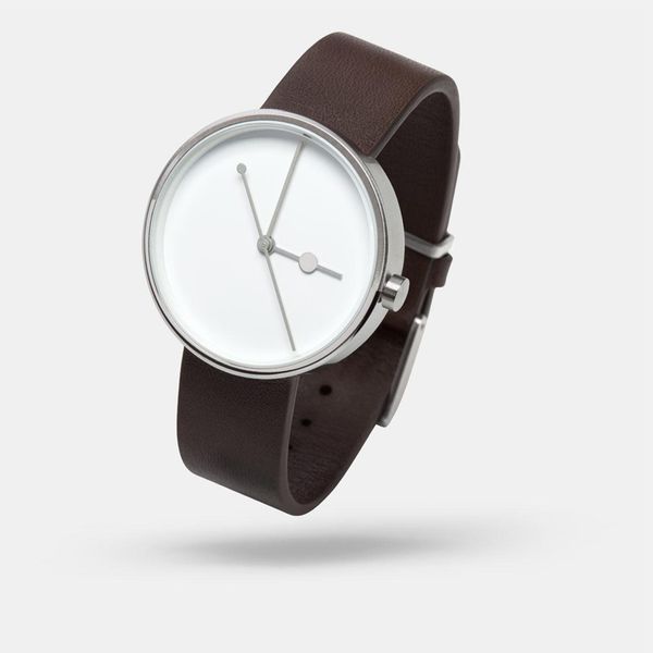 

2020fashion leather watch casual luxury men women stainless steel leather band quartz wrist watches, Slivery;brown