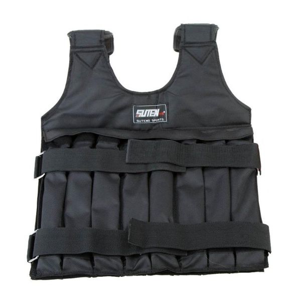 

suten 20kg/50kg loading weighted vest for boxing training workout adjustable waistcoat jacket sand clothing fitness equipment