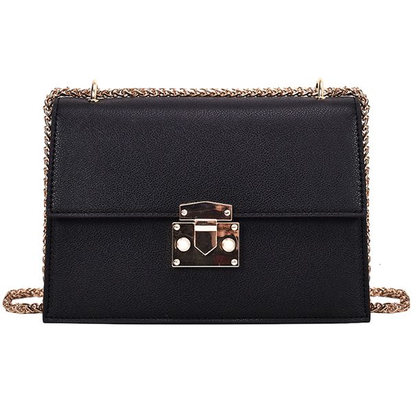 

elegant female small square bag 2019 fashion new quality pu leather women's designer handbag lock chain shoulder messenger bags