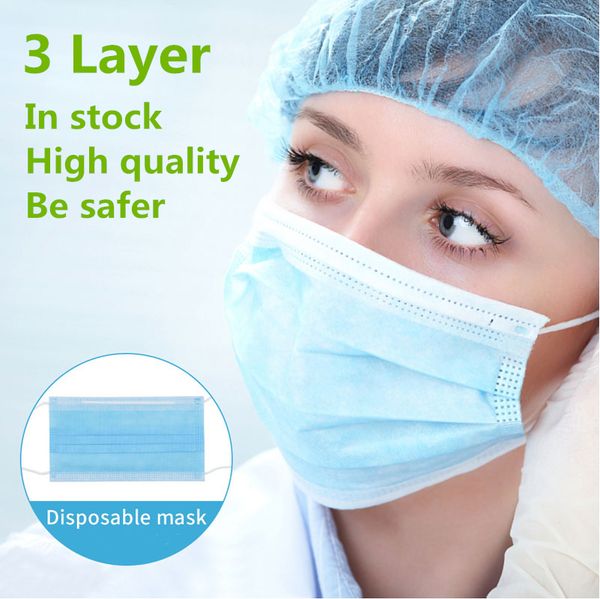 

3 Layer Disposable Mask Anti Dust Mouth-muffle Face Masks Men Women Anti Fog Face Mouth Masks Breathable Mouth Cover