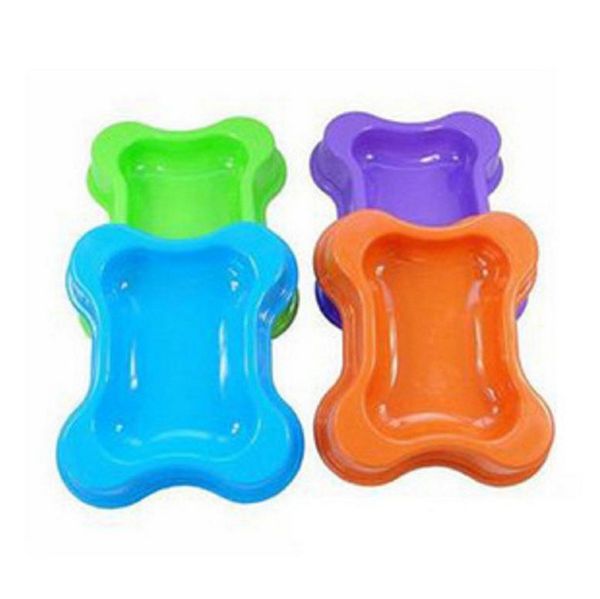 

fanpen pets tableware pocket-portable dog tuba bone type plastic cement bowl