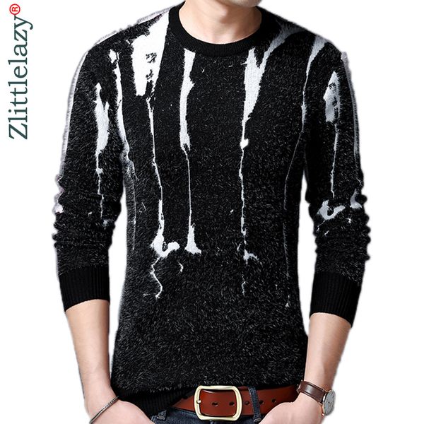 

2018 lint designer pullover splash ink men sweater dress jersey knitted sweaters mens wear slim fit knitwear fashion clothing, White;black