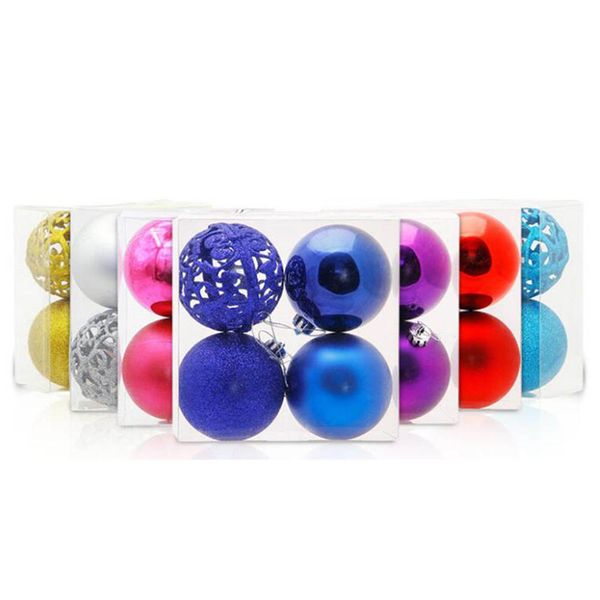 

4pcs 8cm electroplating bright christmas ball ornament weeding party christmas tree home decoration supplies pendant