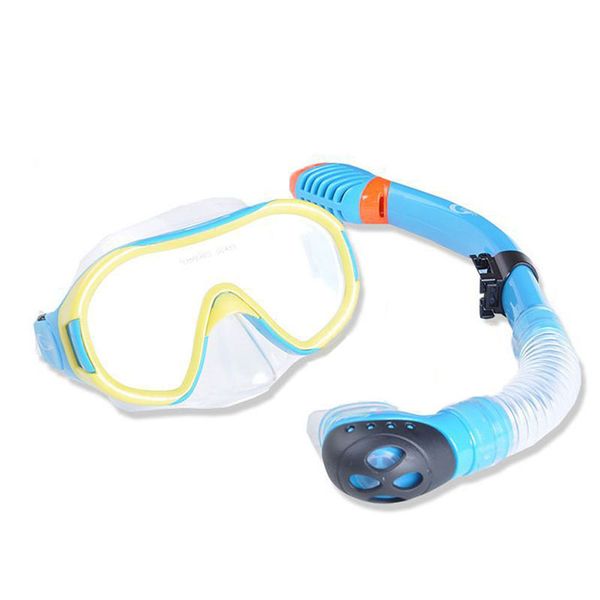 

yon sub blue children diving mask silicone underwater diving anti-leak goggles set swimming snorkel scuba masks kids water spo