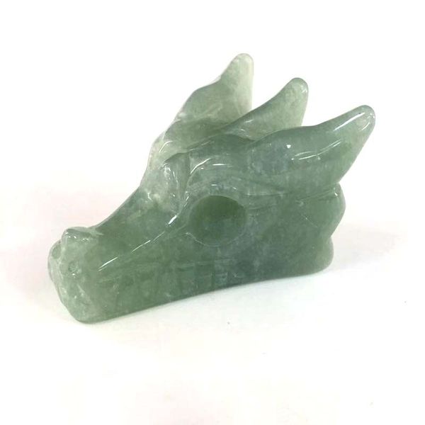 

натуральный зеленый авантюрин кварц череп дракона рука резной камень кристалл животных фигурка gem reiki healing камень домашнее украшение