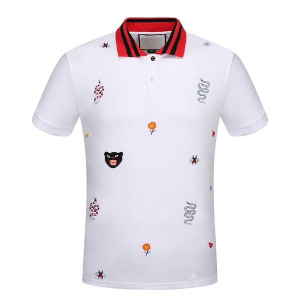 

fashion mens classic lapel t shirt luxury embroidery high-quality mesh cotton tee for men famous designer polo shirt jd307, White;black