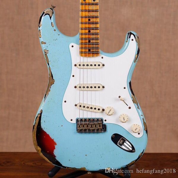 

customized factory direct sale new handmade relic st electric guitar, ing