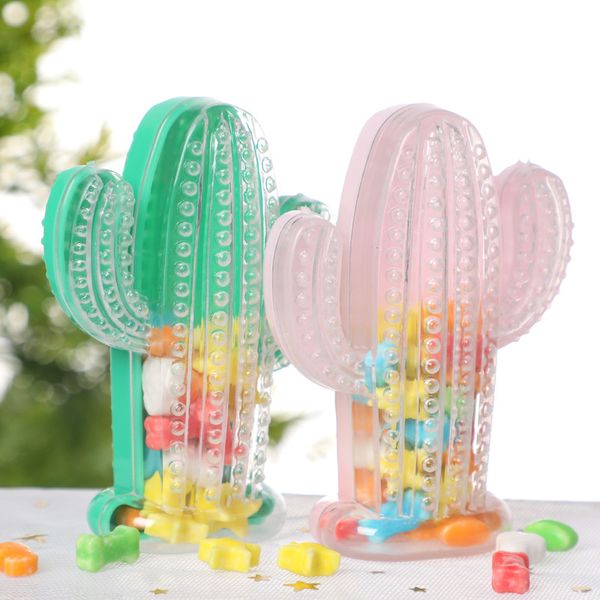 

gift wrap 12pcs/lot cactus shape wedding candy box plastic creative