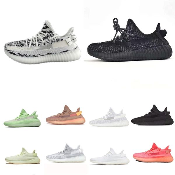 

new kanye west clay v2 static reflective gid glow in the dark mens running shoes hyperspace true form women sports desigoer sneakers us 5-13