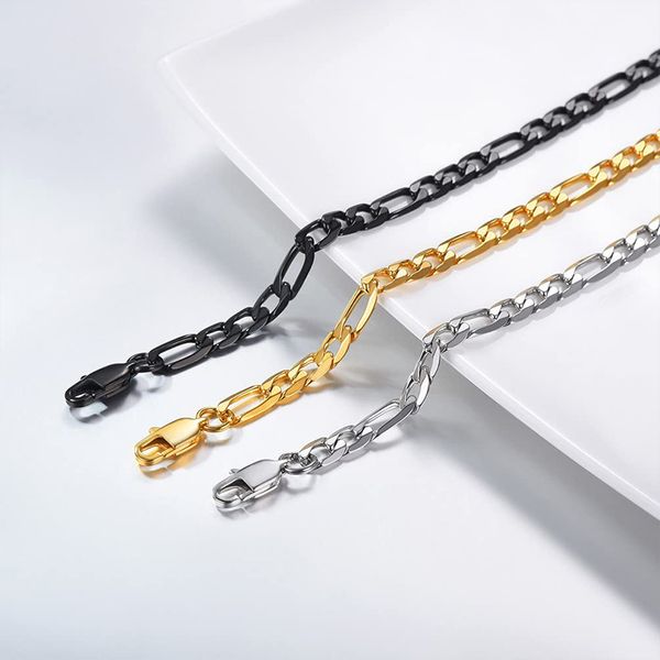 

mens stainless steel bracelets gifts male cuban link chain on hand men accessories men chain retro bracelet jewelry bracelet, Black