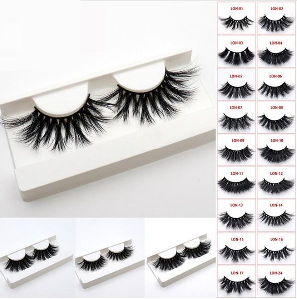 

44 styles 5d mink hair 25mm false eyelashes thick long messy cross eye lashes extension eye makeup tools