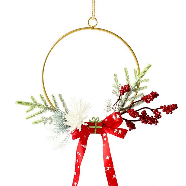 

gold metal ring flower wreath garland weeding decoration for weddings bridal shower home party decoration charistmas decor