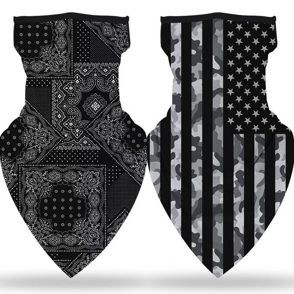 

bis9j trump headwear mask scarf magic flag american scarf collar sports cover headband cycling face anti dust earloop scarf, Black