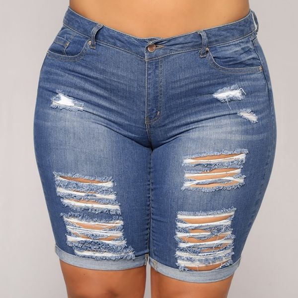 

short summer women's jeans denim female pockets wash denim jeans for women with high waist trousers women 2019 vaqueros#g6, Blue