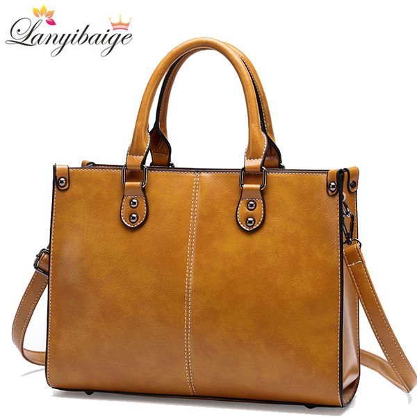 

brown leather handbag women vintage crossbody bags for women 2020 new lady shoulder bags handbags tote bag bolsa feminina