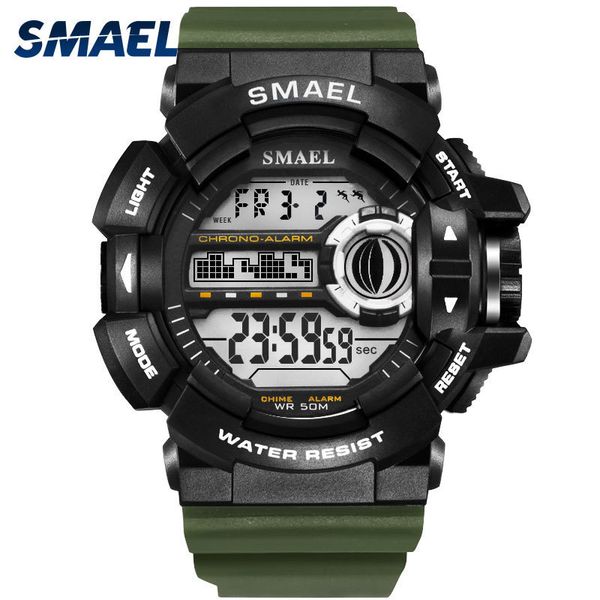 

new smael christmas military sports watches for male shock-resistant male watch men's watch 14water-proof led digital watches, Slivery;brown