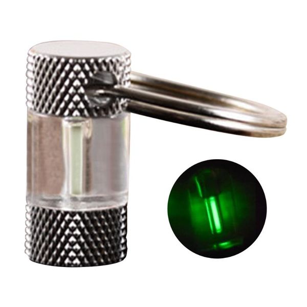 

tritium keychain accessories different brightness metal fluorescent tube shockproof key ring long life 1.5x6mm, Silver