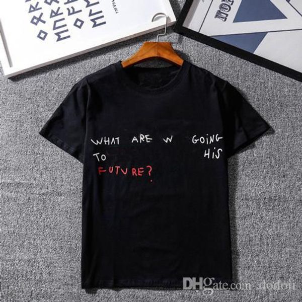 

mens designer fashion casual brand t shirts 2018 summer men women couple designer tees short sleeve pullover size s-xxl, White;black