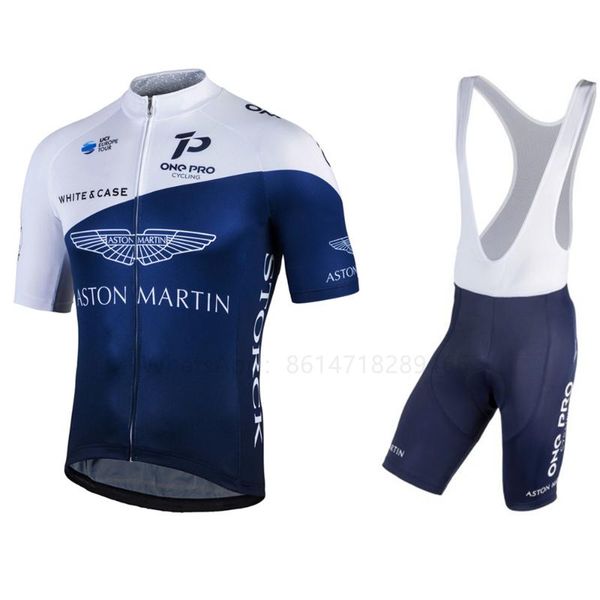 

2020 europe cycling team suit one pro aston martin storck white case mens bike jersey ciclismo maillot uniformes ciclyng sets, Black;blue