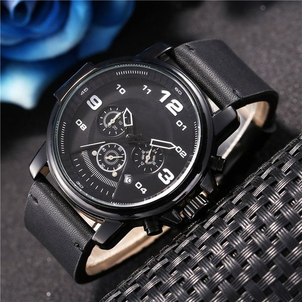 

men watches luxury quartz watch all dial work chronograph watches leather strap dz4323 dz4282 dz7399 dz7331 designer wristwatch, Slivery;brown