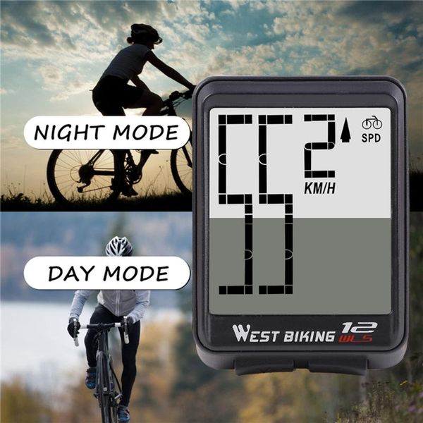 

bike wireless computer rainproof multifunction riding large digital bicycle odometer cycling speedometer satch backlight