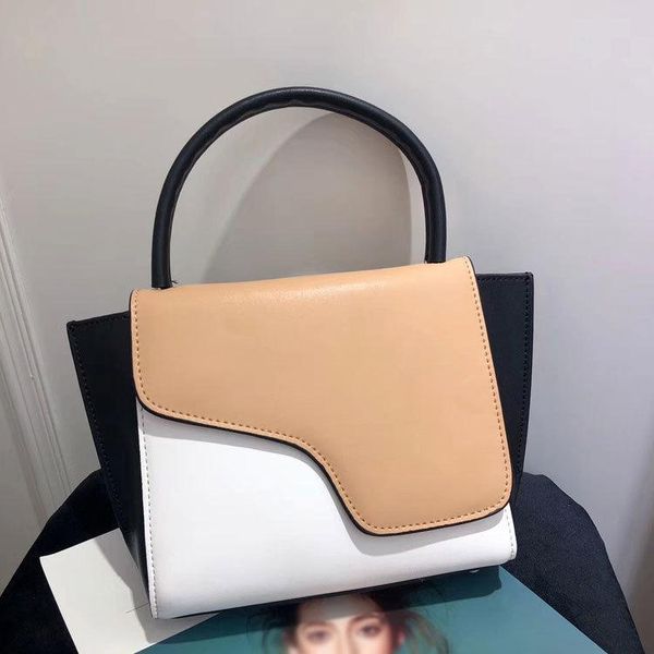 

charm2019 design niche trend bat wing genuine leather mini renovate split joint single shoulder satchel package woman