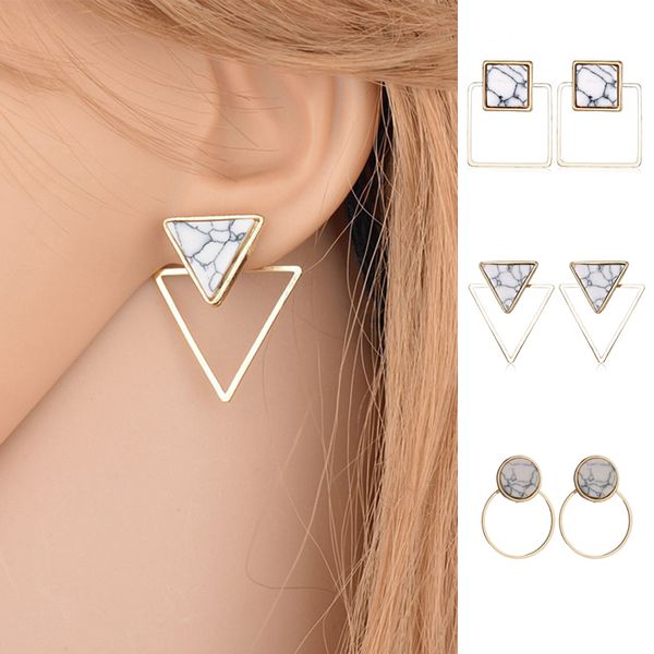 

otoky earrings geometric 2019 earrings women's fashion jewelry hollow metal jewelry round for women 19may23, Silver