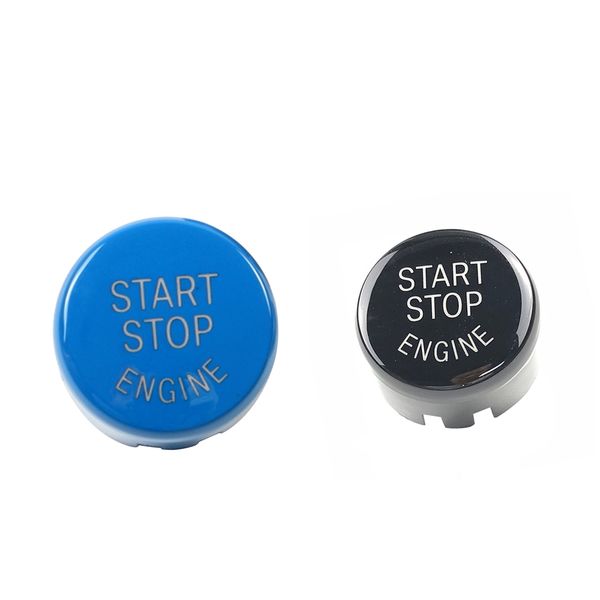 

25mm engine start sbutton cover trim for bmw f/g chassis black+blue
