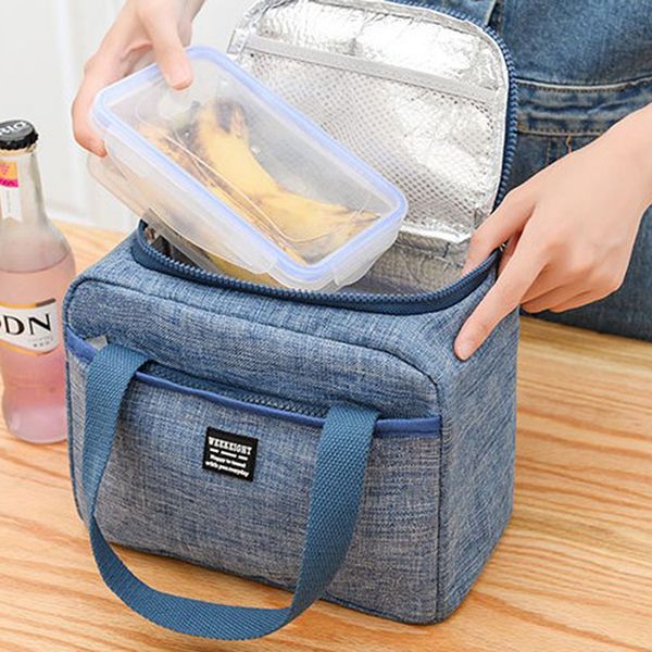 

travel portable cation cooler lunch bags for women fruit ice bag waterproof large picnic women thermal bag bolsa termica, Blue;pink